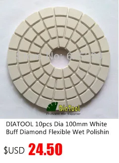 DIATOOL 10pcs Dia 100mm Grit 800# Diamond Flexible Wet Polishing Pad For Stone, Sanding Discs