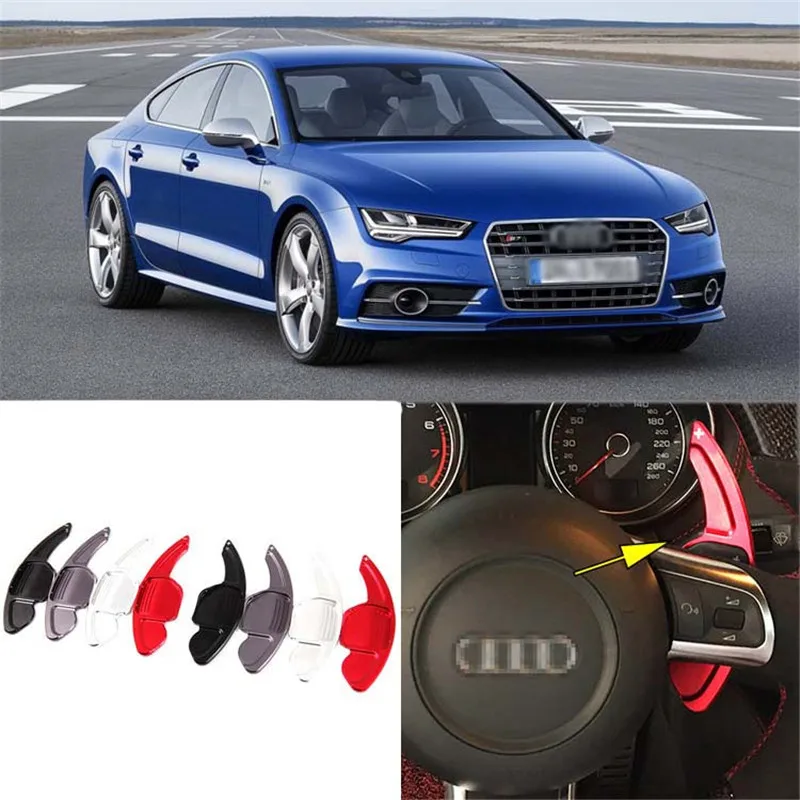 

1pair Alloy Add-On Steering Wheel DSG Paddle Shifters Extension For Audi S7