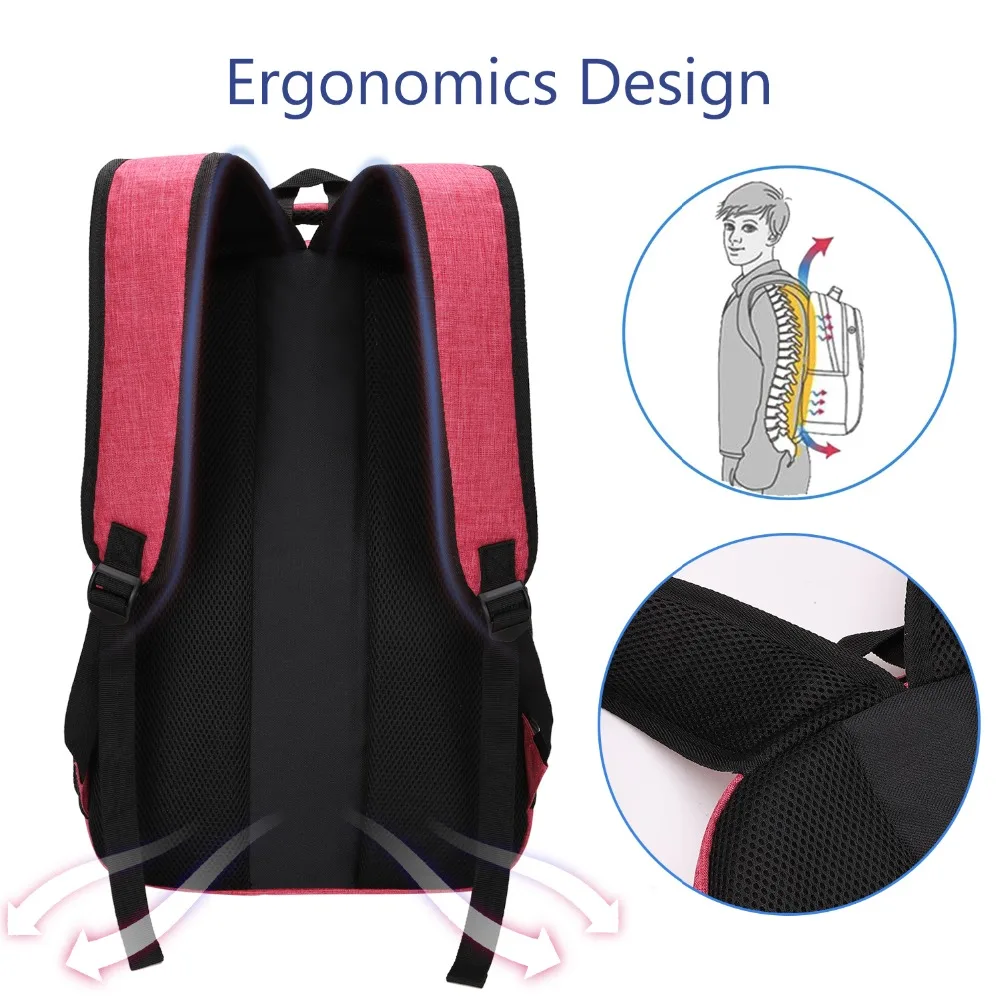 Unisex School Bag Multifunction USB charging Men 15inch Laptop Backpacks For Teenager Fashion Men and Women Travel backpack (8)