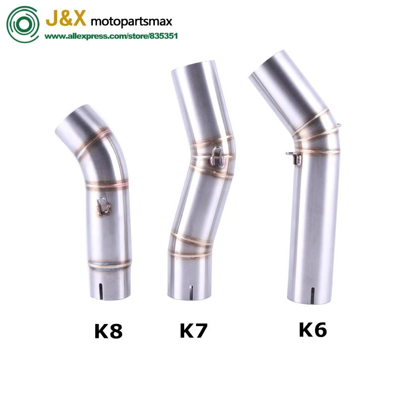 

Motorcycle Exhaust Muffler Full System Middle Link Connector Mid Pipe Slip On For suzuki GSX R600 R750 GSXR600 GSXR750 K7 2007