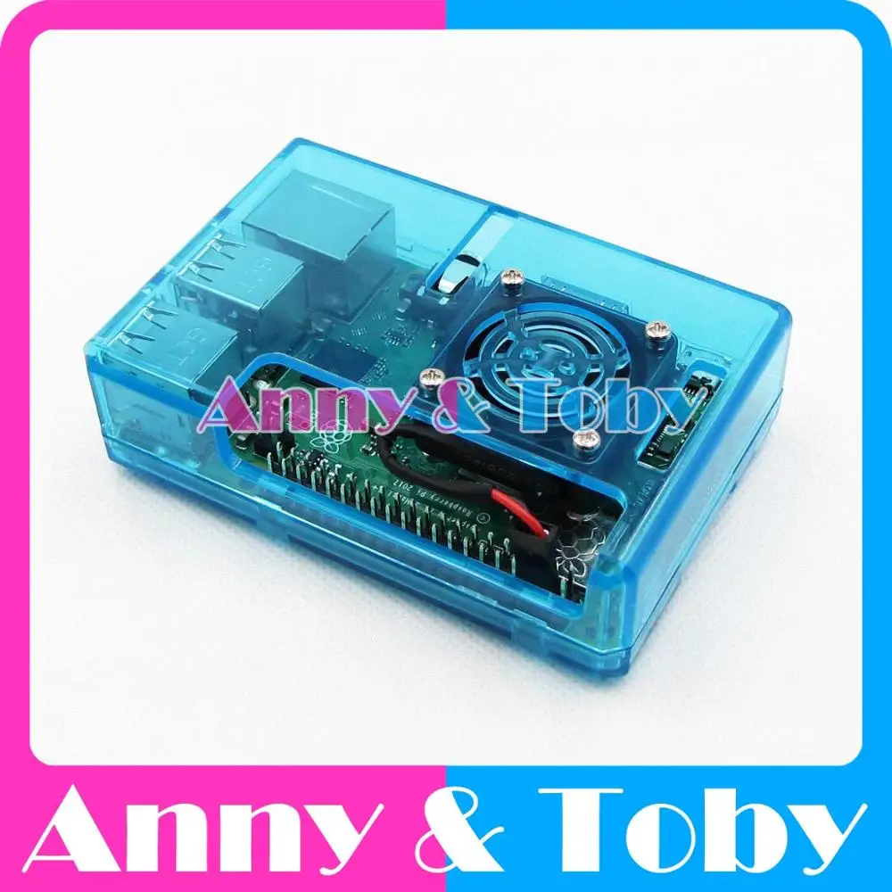 

Model B48: Raspberry PI 3B+plus model B Clear Blue Case Cover Shell Enclosure Box for Raspberry PI 2 Model B and Model B+