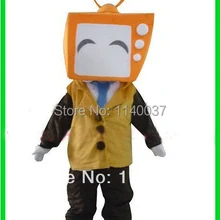 Талисман оранжевый ТВ костюм талисмана Взрослый размер рекламные вечерние персонажи мультфильмов ТВ Mascotte наряд костюм