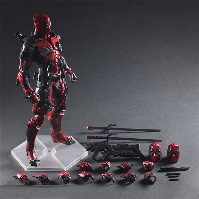 

26cm Crazy Toys Deadpool Figure X-MEN Play Arts Dead Pool Deadpool PVC Action Figures Resin Collection Model Doll Toy Gifts