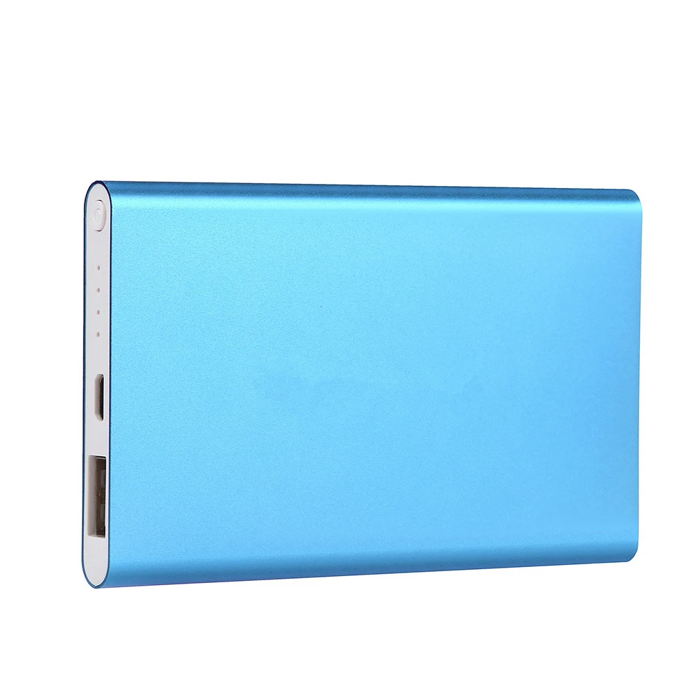 Ultrathin 5000mAh Power Bank Mobile Phone Chargers Portable USB Charger For Smart Cell Phones Includes a charging cable