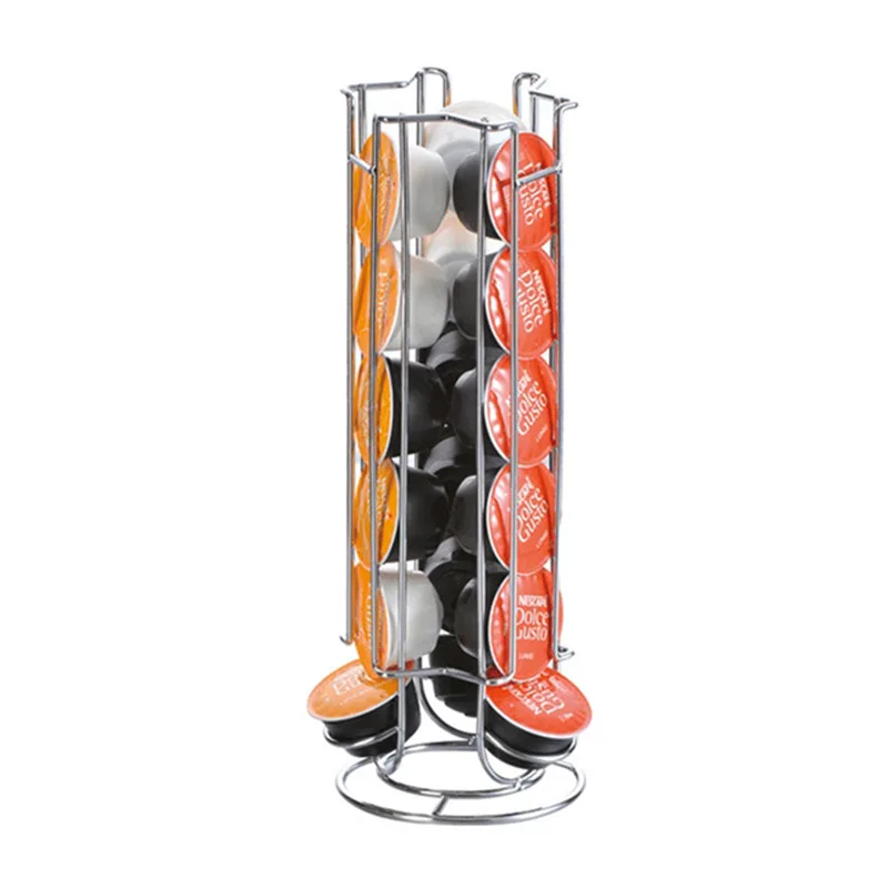 1 шт. металлическая стойка для кофейных капсул хранение кофейных капсул стойка для Nespresso dolcegusto держатель для крышек подставка высокого качества - Цвет: for 18 pieces