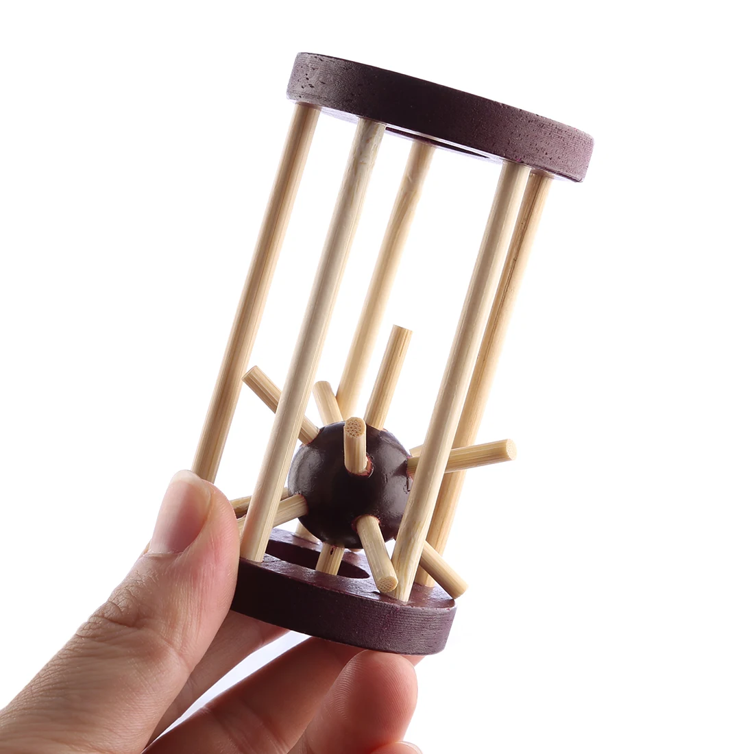 

UTOYSLAND Wood Luban Lock Children Educational IQ Brain Toys Thorn in Cage for Children Early Educational Toy Gift
