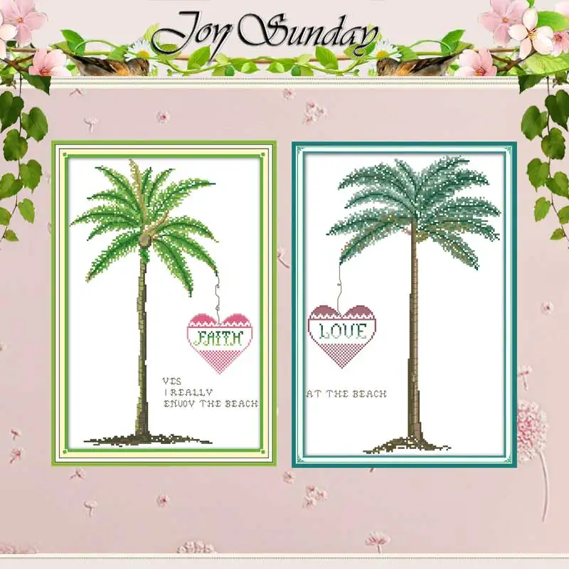 Love tree scenery painting counted 11CT 14CT Cross Stitch Set Wholesale DIY Cross-stitch Kit Embroidery Needlework Home Decor | Дом и сад