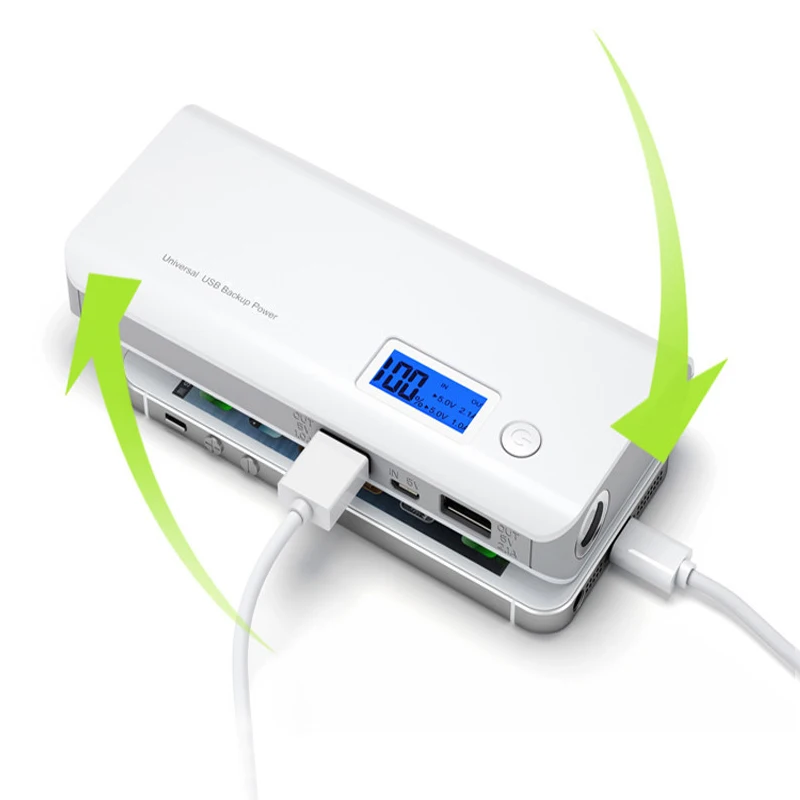 Внешний аккумулятор power Bank 10000 мАч двойной usb портативное зарядное устройство