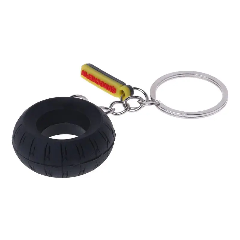 

Motorcycle Tyre Keychain Tire Keyring Key Ring Keyfob Rubber Car Auto Beautiful Gift Car Interior Accessories Car-styling M77