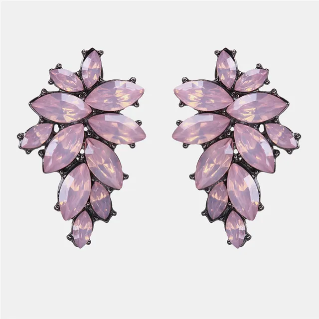 Ztech New Korea Fashion Pink Resin Beaded Drop Earrings For Women Girls ZA Wedding Jewelry 30 Designs Dangle Statement Bijoux E1705