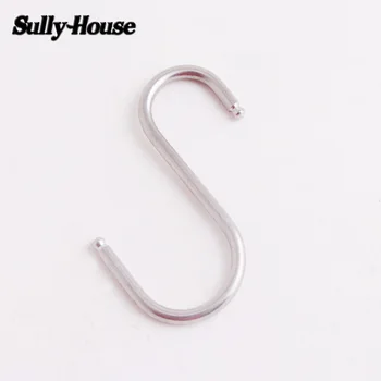 

Sully House 10Pcs/set Stainless Steel Round S Shaped Robe Hooks House Kitchen Bathroom Pot Pan Hanger Clothes Storage Rack Tool