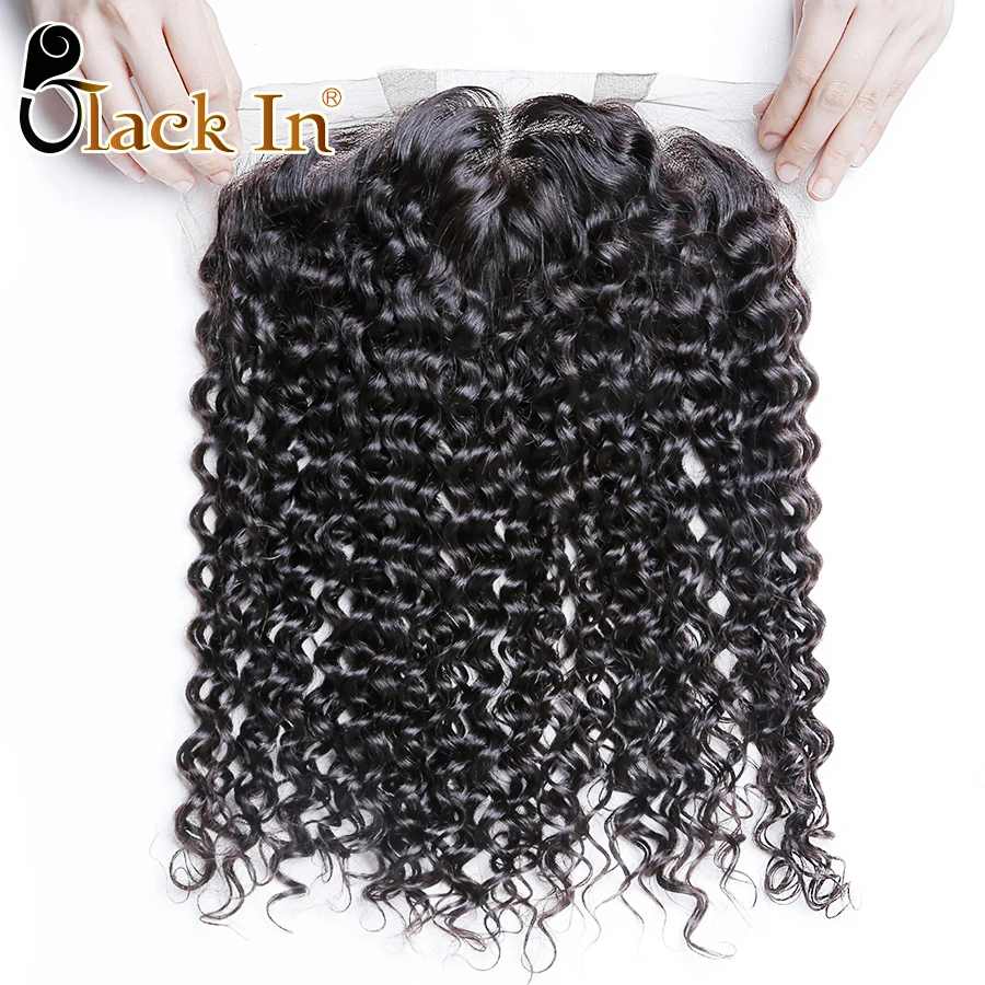 

Ear To Ear Lace Frontal Closure 13X4 Indian Curly Wave Lace Frontal Closure 100% Virgin Human Hair Full Lace Frontal Strong Lace