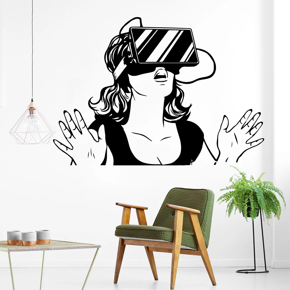 

Hot Virtual Reality Wall Art Decal Wall Stickers Material For Home Decor Living Room Bedroom Wall Decoration Murals