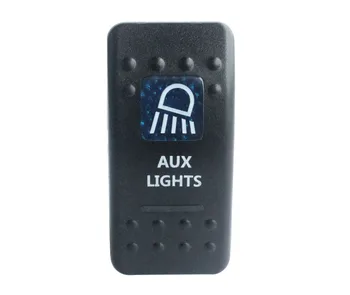 

WATERPROOF IP66 Marine Grade Car Boat RV 12v/24v Blue Led 5 Pin on-off SPST AUX LIGHTS Rocker Switch