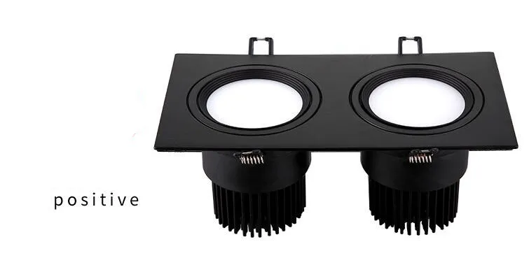 1pcs Energy saving Recessed Double LED Dimmable Downlight COB 7w 9w 12W 24W LED Spot light decoration Ceiling Lamp AC 110V 220V