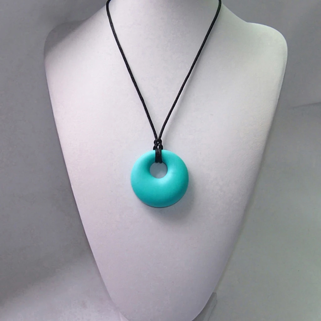 Silicone Teething Nursing Breastfeeding Necklace Chewing for Infant Toddlers Baby Teether Soother Toy 9Colors