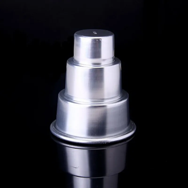 Aluminum Alloy Round 3 Circle Cookie Fondant Cake Mold Cutter Pastry Tool Safe Cake Mould