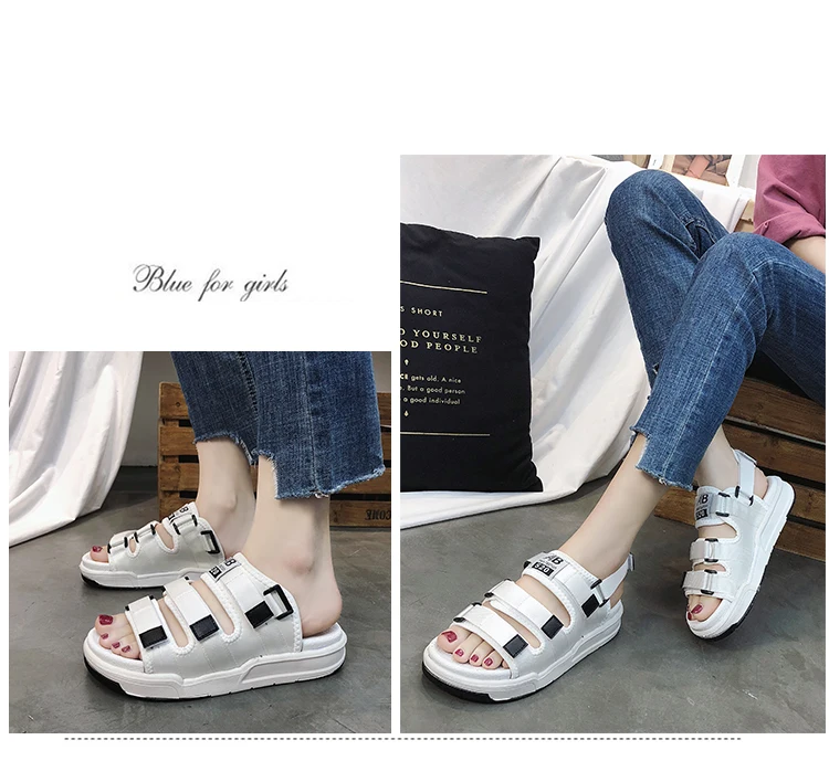 Сандалии в европейском стиле; женские летние корейские студенческие простые универсальные сандалии на плоской подошве в римском стиле ретро