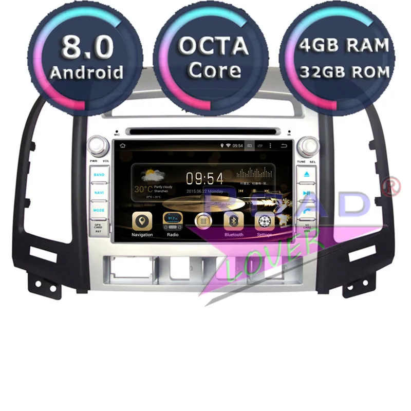 Excellent Roadlover Android 8.0 Car PC DVD Player Autoradio For Hyundai Santa Fe 2006 2007 2008 2009 2010 2011 2012 Stereo GPS Navigation 0