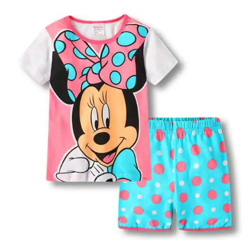 Новые летние пижамы принцессы для девочек комплекты одежды с героями мультфильмов для малышей Детские пижамы, пижамы для мальчиков, одежда для сна с длинными рукавами ночная одежда - Цвет: 19style