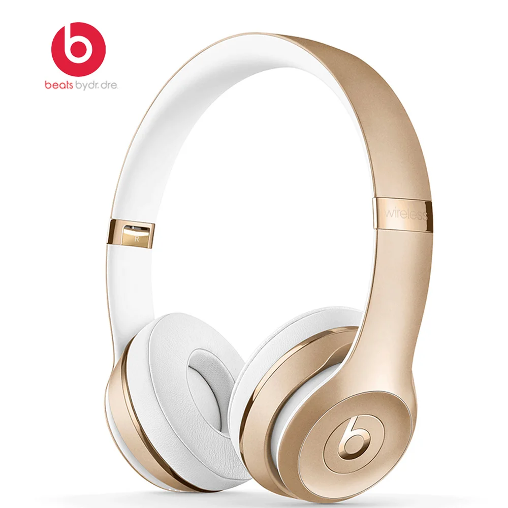 Беспроводные Bluetooth наушники Beats by dre Solo 3, наушники на ухо, игровая гарнитура, музыка, свободные руки с микрофоном, fone Beats Solo3 - Цвет: Gold