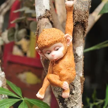 Садовая Животная скульптура моделирование Обезьяна Дерево украшение для сада композит наружная Статуэтка для сада украшения