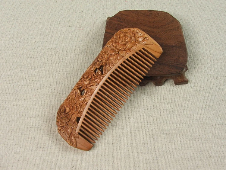 Горячие антистатические расчески сандалового дерева гребень для волос для ручной работы из натурального дерева гребень Портативный Styling