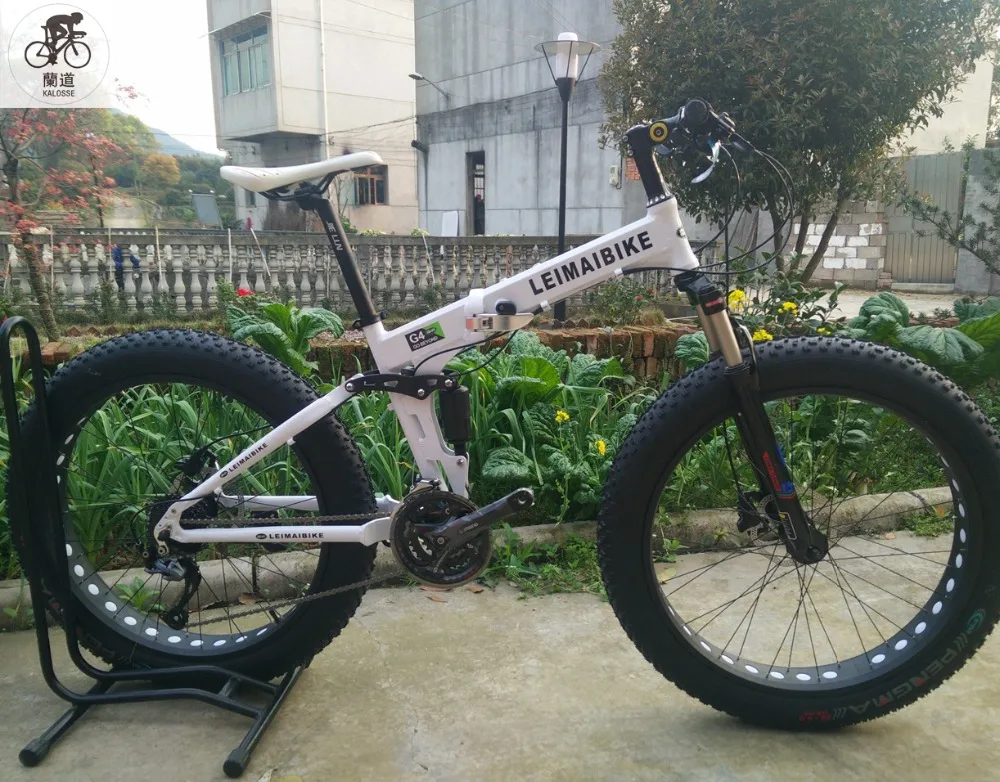 Discount KALOSSE Soft-tail Frame snow folding bike 21/24/27/30 speed Fat bicycle , 26*4.0 inch beach mountain bike 3 Discount KALOSSE Soft-tail Frame snow folding bike 21/24/27/30 speed Fat bicycle , 26*4.0 inch beach mountain bike 3