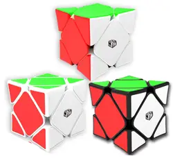 QiYi Магнитная перекос Скорость Magic Cube Крылатый вогнутой Stickerless Cubo головоломки Развивающие игрушки для Для детей подарок