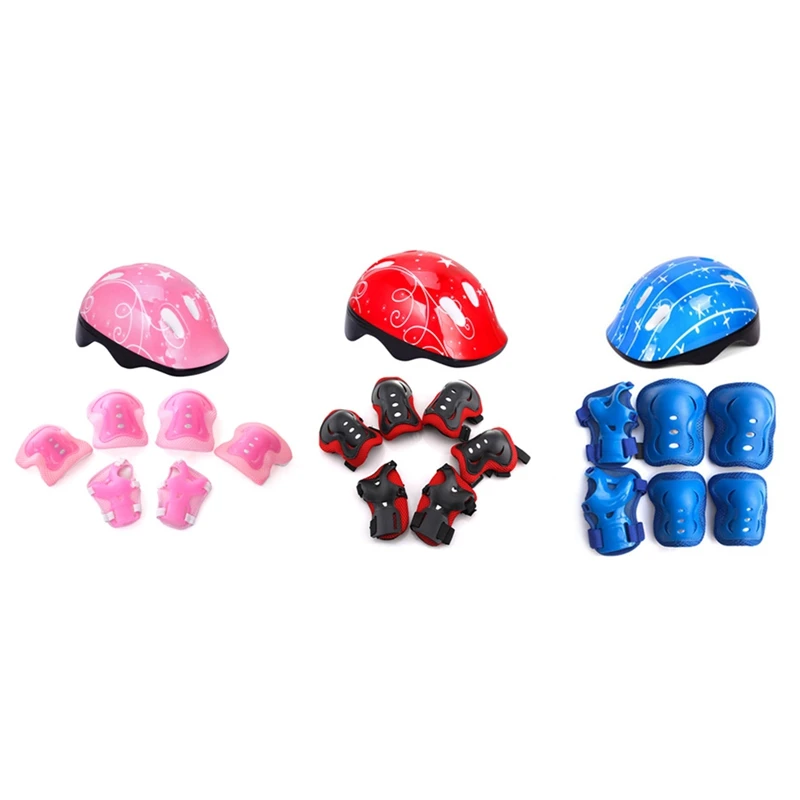 High Density Children Bike Helmet Skateboard Skating Cycling Riding Kids Bicycle Helmet Ciclismo Casco and Protective Knee Pads