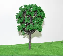 Средний зеленый цвет Макет железной дороги Миниатюрная модель деревьев придорожный зеленый цвет в размере 16,9 см