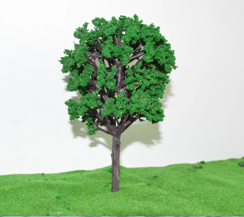 

middle green color Railroad Layout Miniature Model Trees Roadside Green color in size 16.9cm