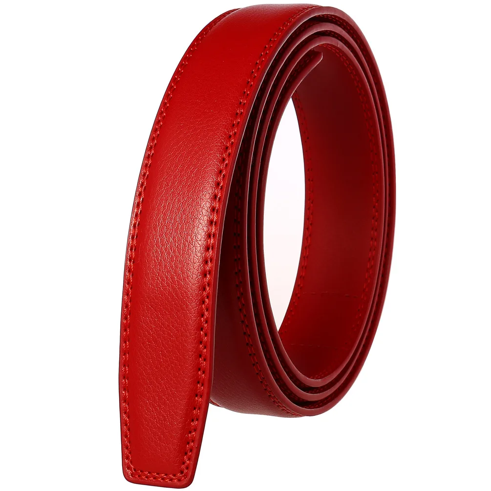 3,0 см ширина 3,1 см ремень из натуральной кожи без пряжки дизайнерские ремни для мужчин Высокое качество кожаный ремень для автоматической пряжки CE31-3300 - Цвет: Красный