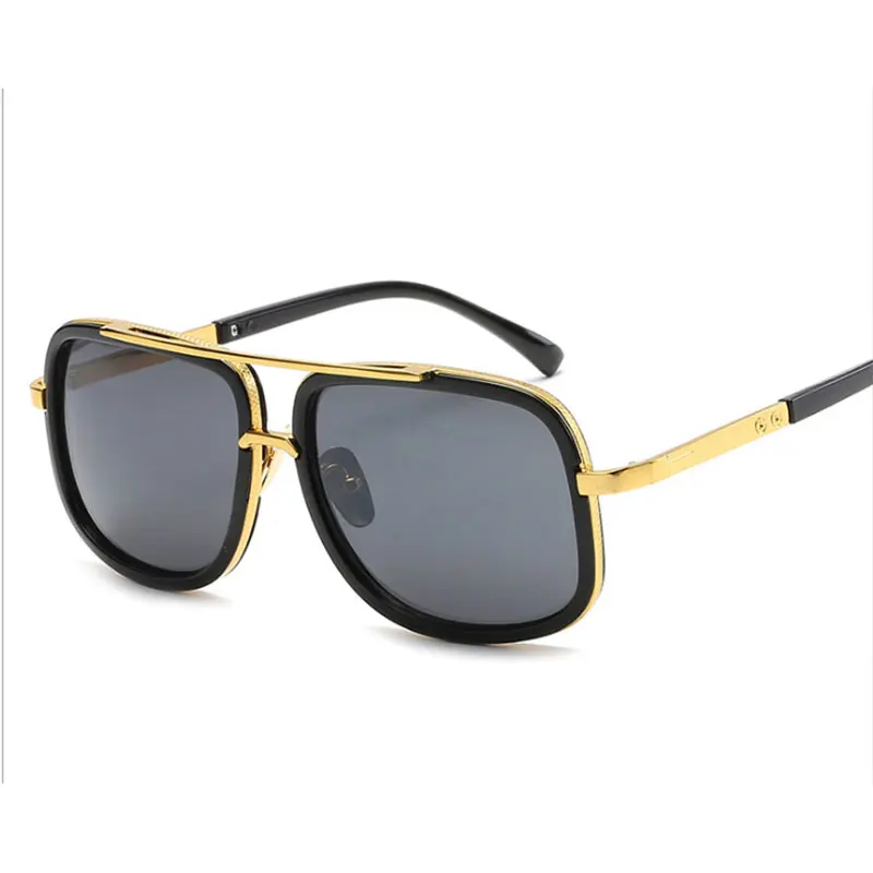 2017 Горячие квадратный солнцезащитные очки для женщин для мужчин Элитный бренд дизайн пара леди знаменитости Брэд Питт Защита от солнца очк