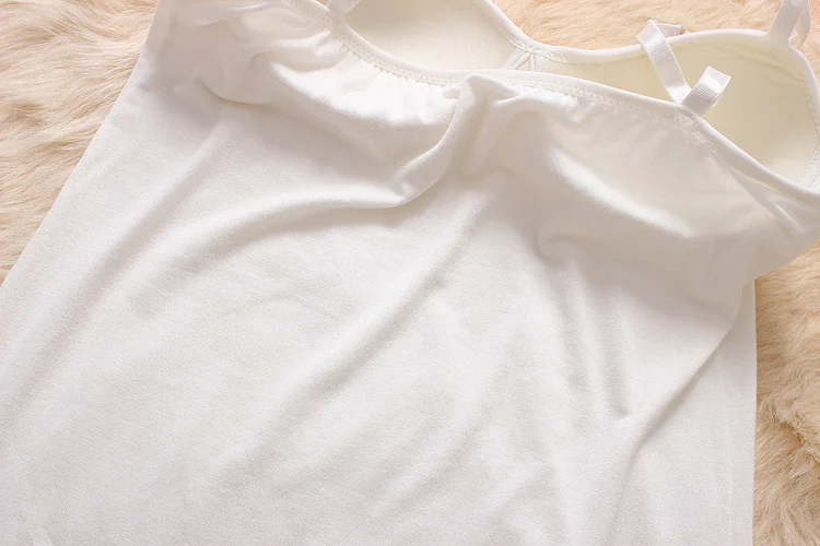 Регулируемый ремень Встроенный бюстгальтер с подкладкой модал Топ без бретелей Camis Новая Летняя Повседневная Базовая рубашка женские топы пижамы