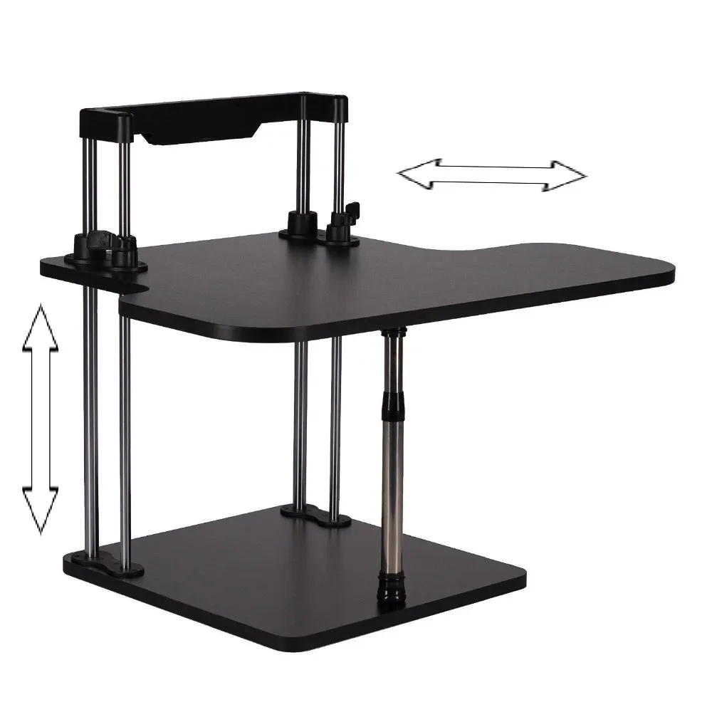 Sit/Stand стол стояк регулируемая высота легкий стоящий ноутбук стол ноутбук/планшет/стойка-держатель для монитора с Keybaord лоток