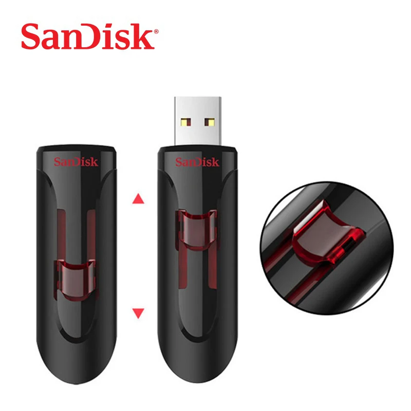 Флеш-накопители USB SanDisk, флеш-накопители, 16 ГБ, 32 ГБ, 64 ГБ, 128 ГБ, 256 ГБ, флеш-накопитель USB 3,0, флешка, флешдиск, USB ключ, u-диск для ПК