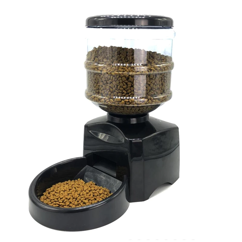 

5.5L Automatic Pet Feeder with Voice Message Recording and LCD Screen Large Smart Dogs Cats Food Bowl Dispenser Pet Product F152