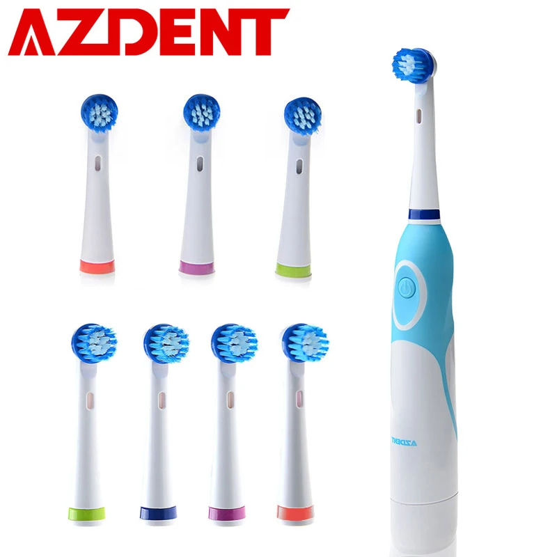 Hot AZDENT AZ OC2 Electric Toothbrush Rotation Tooth Brush with 4 or 8