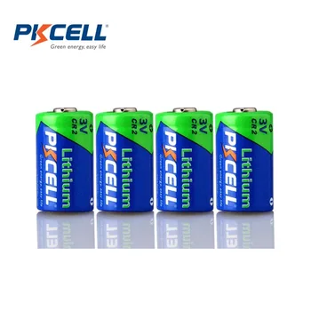 

4 X PKCELL 850MAH 3V CR2 Photo Battery CR15270 CR15266 Lithium Batteries for Range Finder Cameras Laser pointer Vision Vamera