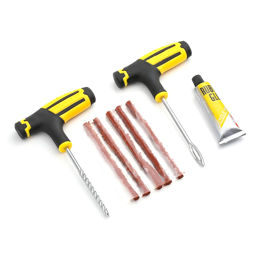 

Tire Repair Kit Car Tire Repair Tool Rivet Tool Set Car Motorcycle Bicycle Tubeless Tire Tire Puncture Plug Garage Auto Parts