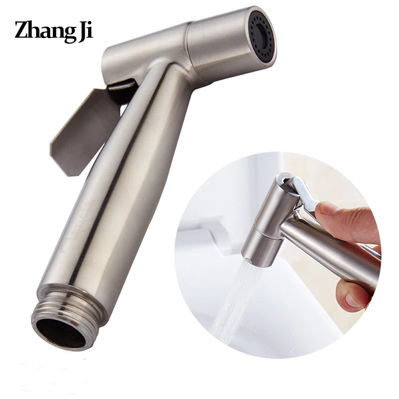 

ZhangJi Stainless Steel Bathroom Handheld Shower Bidet Sprayer head Toilet women Bidet faucet Multifunctional Rinse Accessories