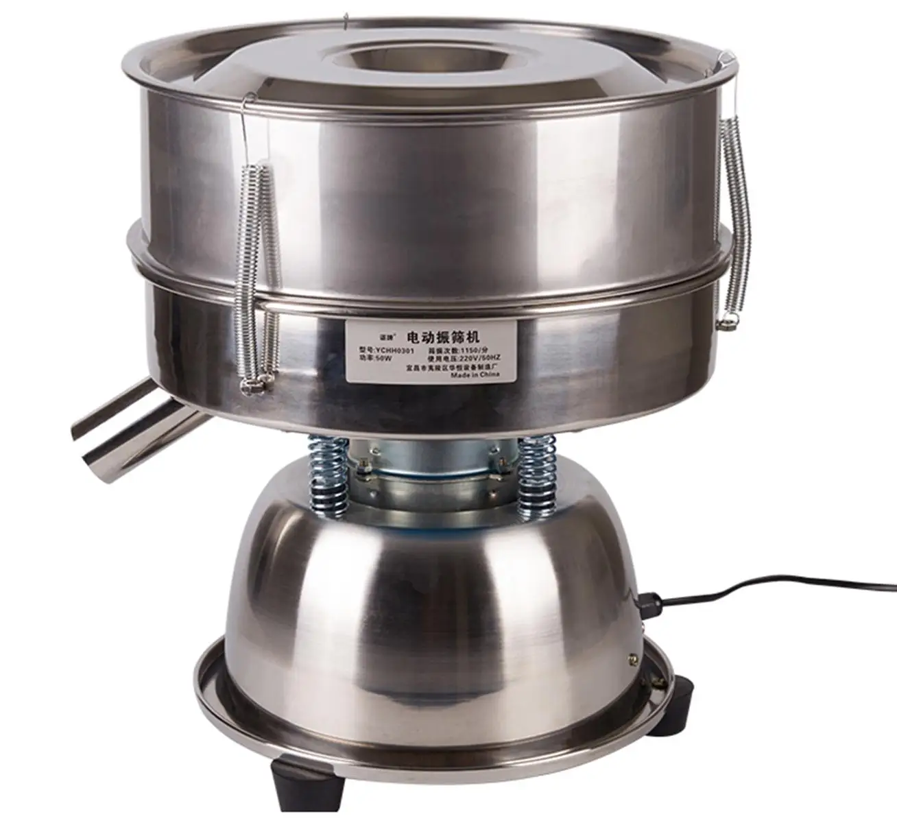 110V / 220V нержавеющая сталь Dia 30cm 10-200 сетчатая зернистость экран шейкера