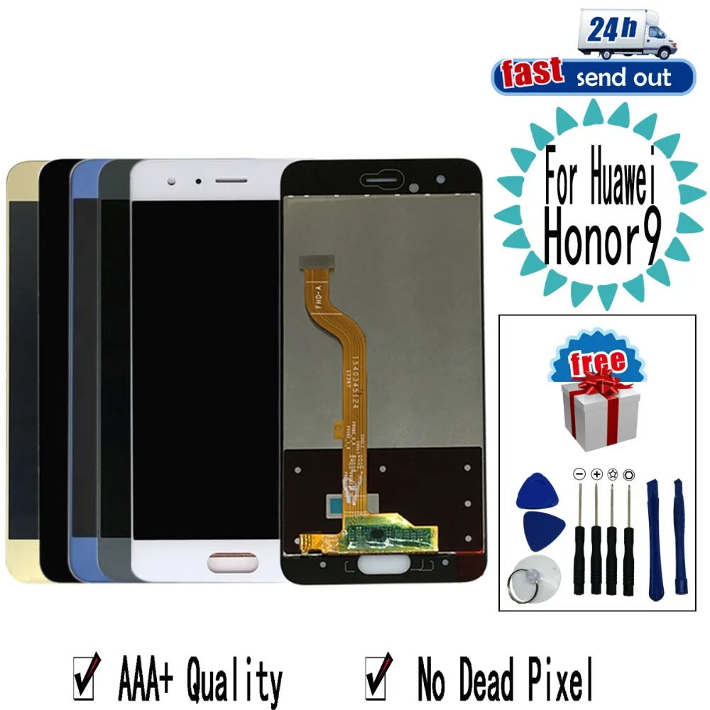 5 15 &quotЖК дисплей для Huawei Honor 9 ЖК STF L09 AL10 AL00 TL10 сенсорный экран дигитайзер сборка