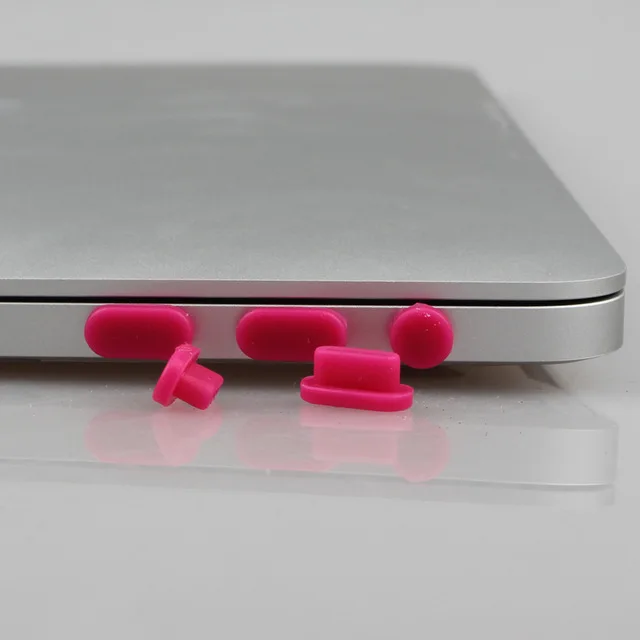 Силиконовые противопылевые заглушки набор защиты для MacBook Pro 13 15 с/без сенсорной панели A1706 A1707 A1708 ноутбук Пылезащитная заглушка порты - Цвет: Rose