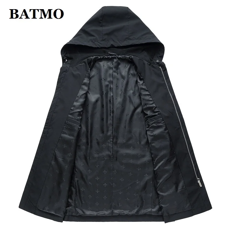 BATMO 2019 Новое поступление осенние высококачественные повседневные мужские куртки с капюшоном, мужские куртки, большие размеры 1802