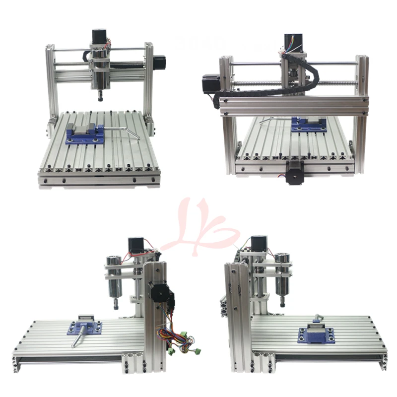 mini DIY cnc engraving metal milling machine 3040 wood router with cutter collet clamp drilling kits