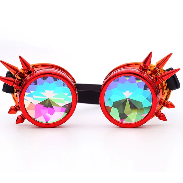 New Men Women Welding Goggles Gothic Steampunk Cosplay Antique Spikes Vintage Glasses Eyewear 3