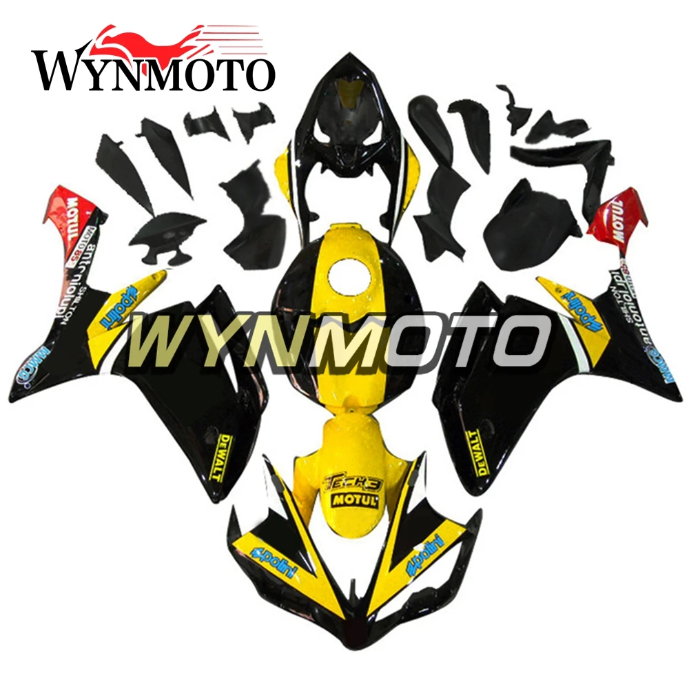 

Пластмассовые обтекатели ABS для Yamaha YZF1000 R1 2007 2008 07 08 полный комплект обтекателей для мотоцикла Желтые Черные обтекатели