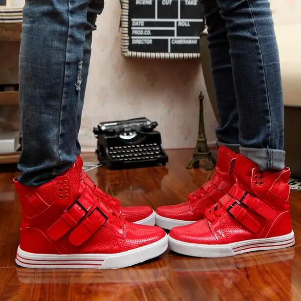 

Newest Arrival Patent Pu Leather Men Fashion Shoes Spring Autumn Summer Ankle Boots Shoes Men High Top Mens Boots Flats Shoes